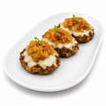 Beef Burgers with Mozzarella and Sauteed Onions